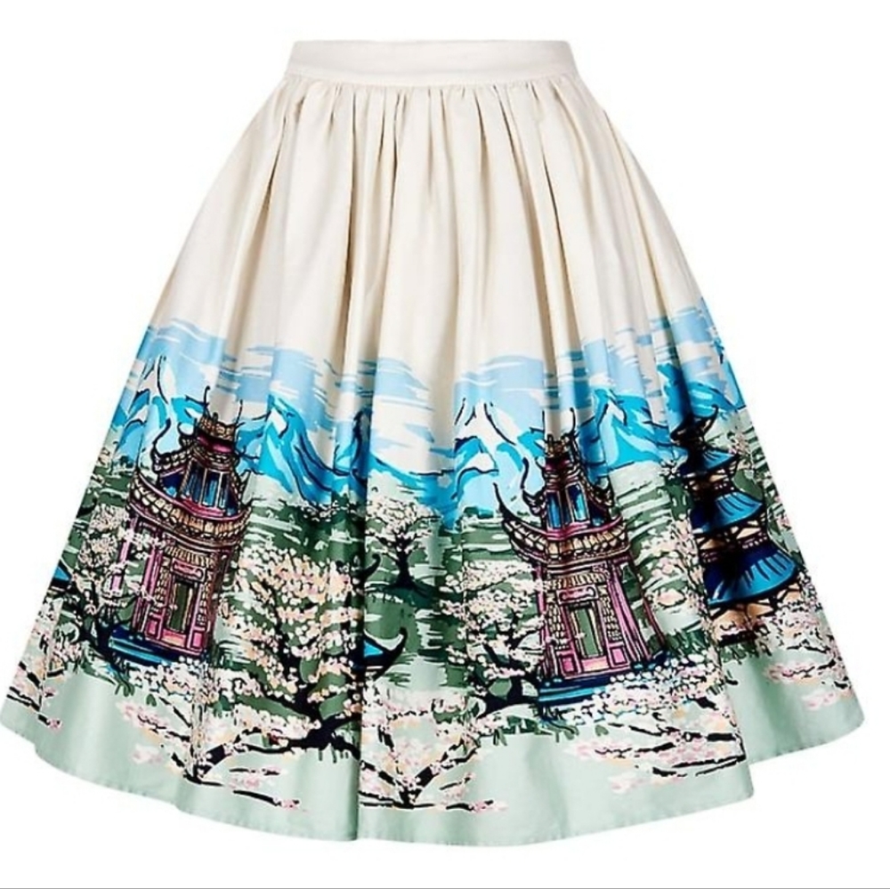 Collectif jasmine scenic mountain skirt NWT